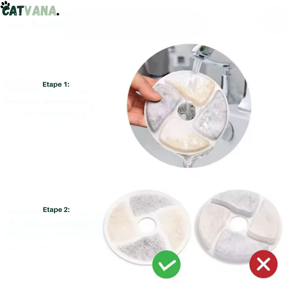 Filtre Pour Fontaine à Eau HydraLite, Inox 2L, 4 Pièces