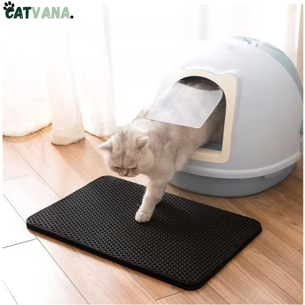 CleanStep, Tapis De Litière Double Couche, 30x30cm, Noir