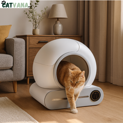 NeoBox – Litière Automatique, Pour Chat, Blanche, Connectée,