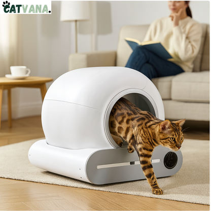 NeoBox – Litière Automatique, Pour Chat, Blanche, Connectée,