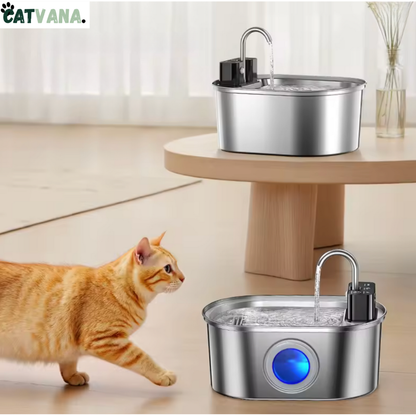 Fontaine à Eau HydraOne Pour Chat 3,2L Inox