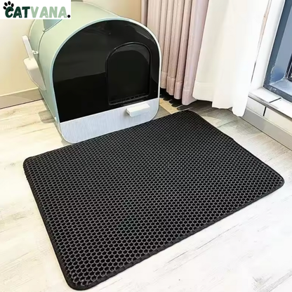 CleanStep, Tapis De Litière Double Couche, 30x30cm, Noir