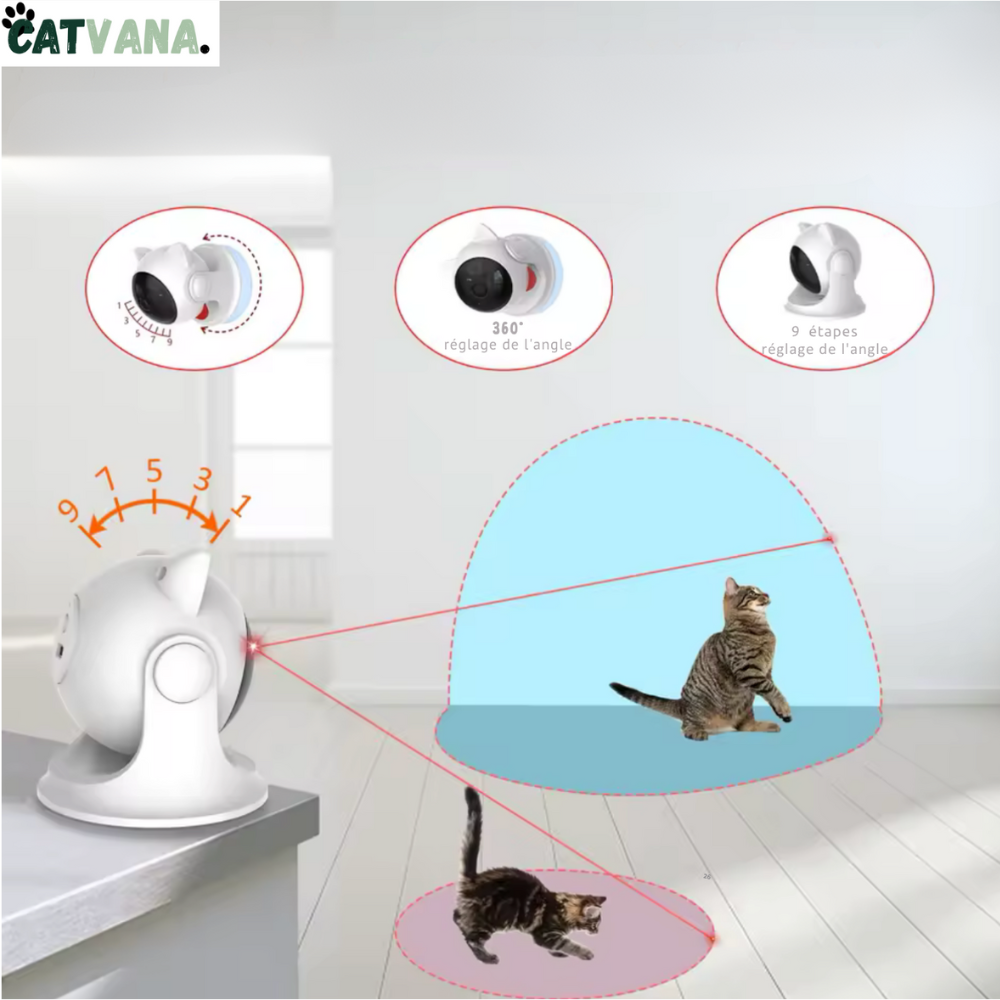 LaserTrack - Laser Automatique 360°, Pour Chat