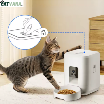 FeedFlow Sync - Distributeur de Croquettes, Caméra Intégrée, Pour Chat