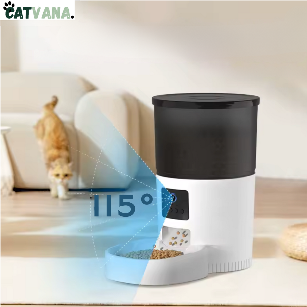 FeedFlow Ultra - Distributeur de Croquettes Pour Chat, Connecté, Caméra HD