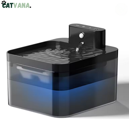 HydraMax 2L - Fontaine à Eau Pour Chat, Sans Fil, Noir