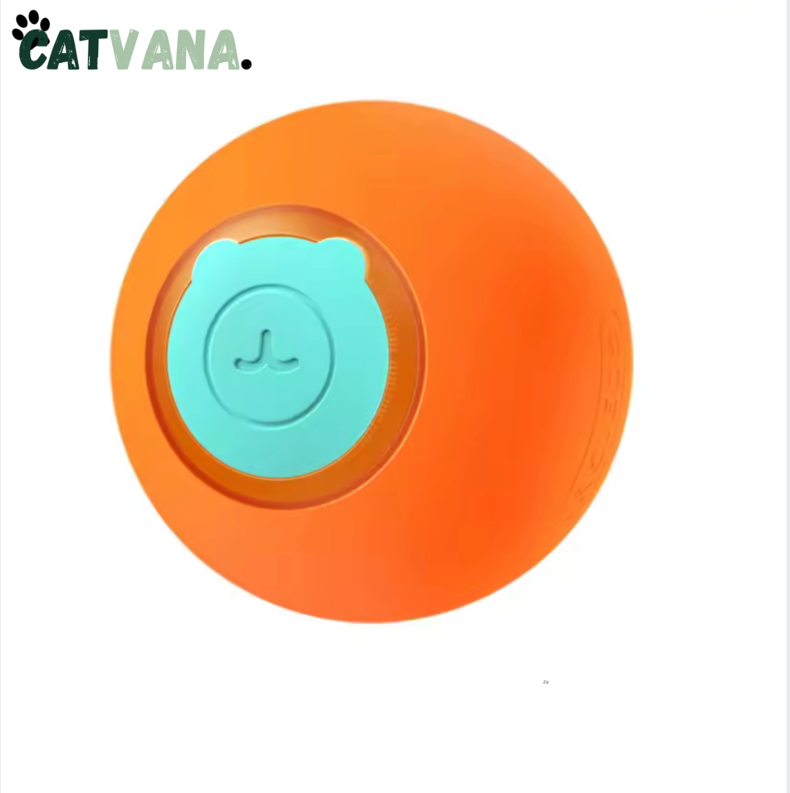 TurboBall - Balle Rebondissante Automatique Orange, Pour Chat